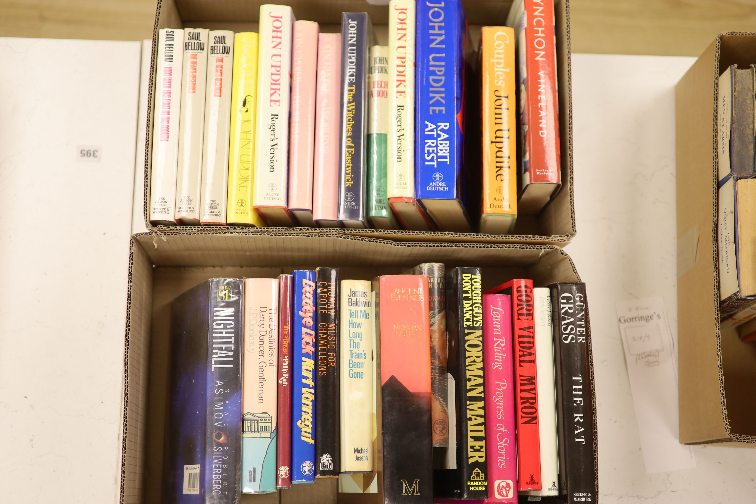 Novels (US). A selection of later 20th century first editions in d/wrappers